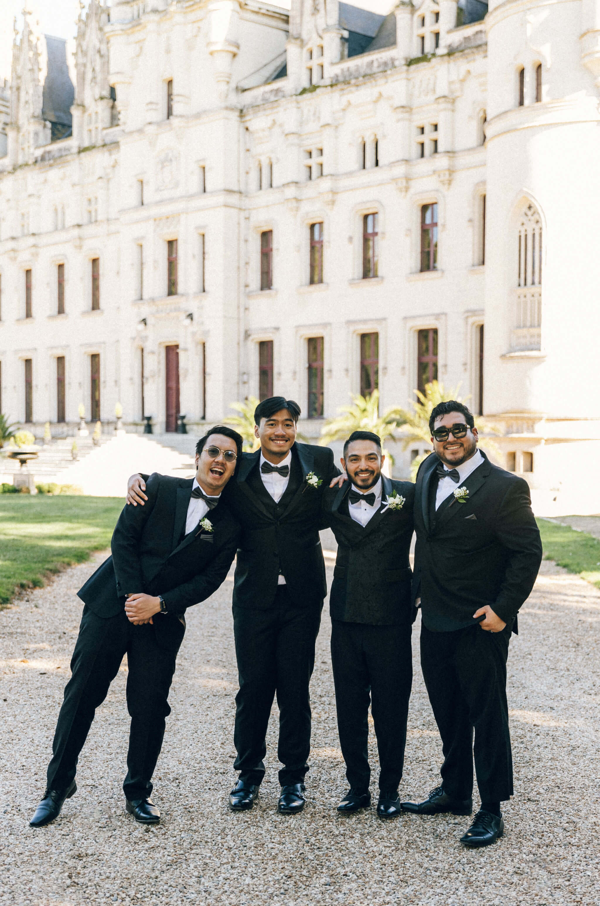 groom gang at the chateau