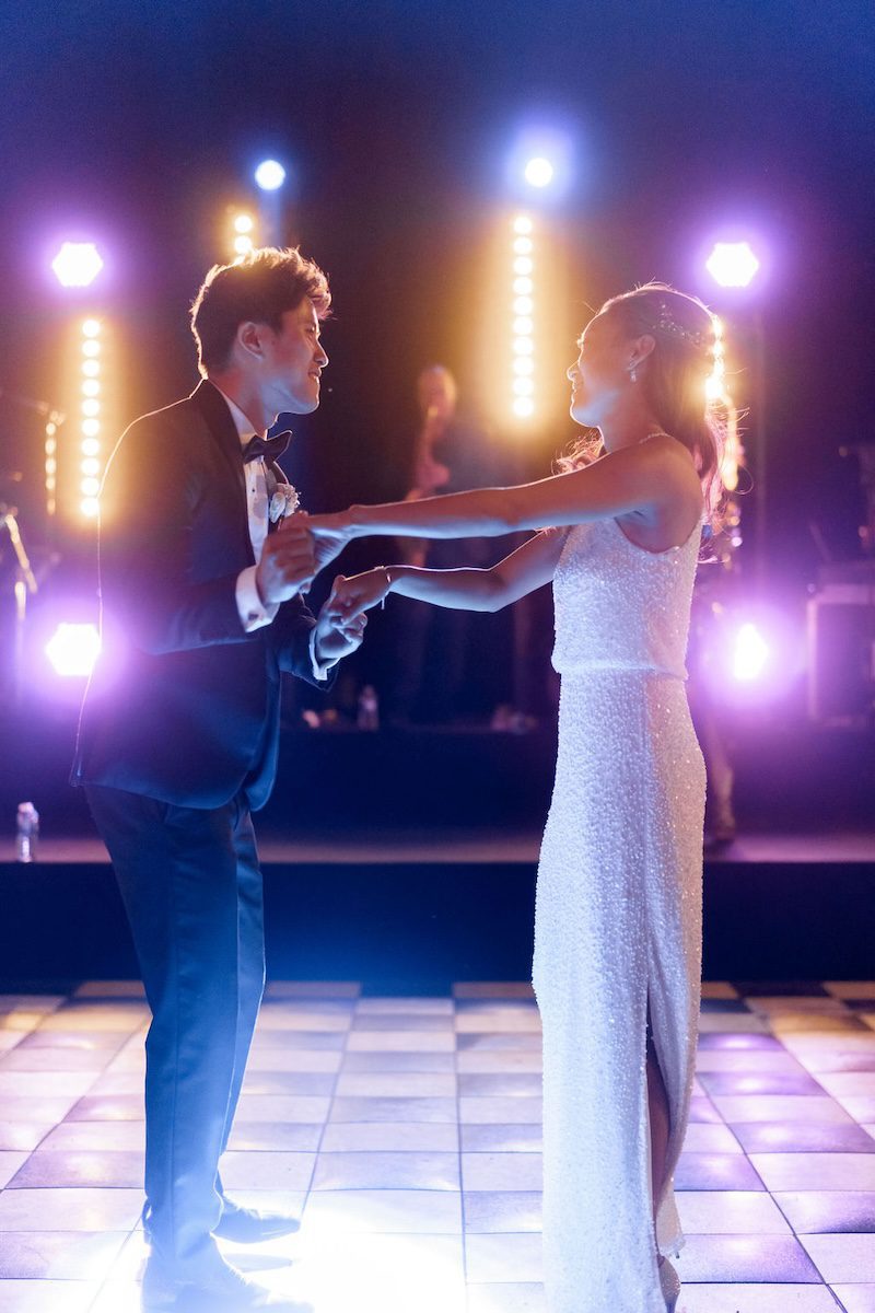 first dance happy wedding couple
