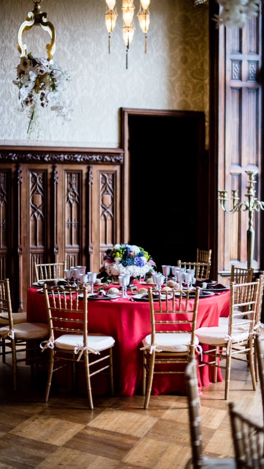 table design at luxury wedding venue france