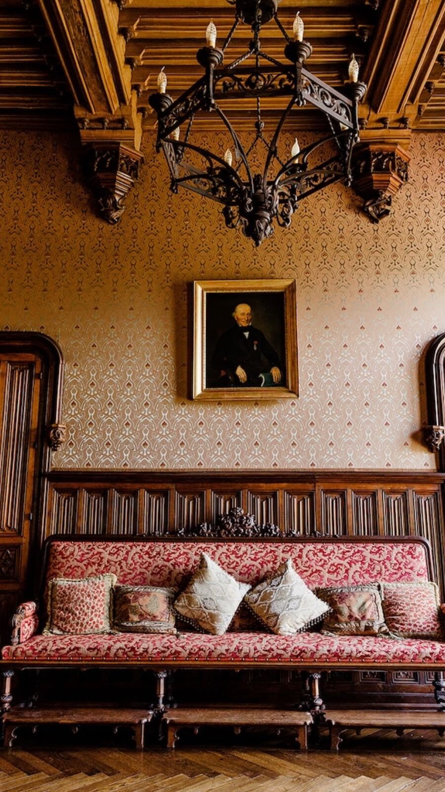 luxury decor inside french wedding chateau