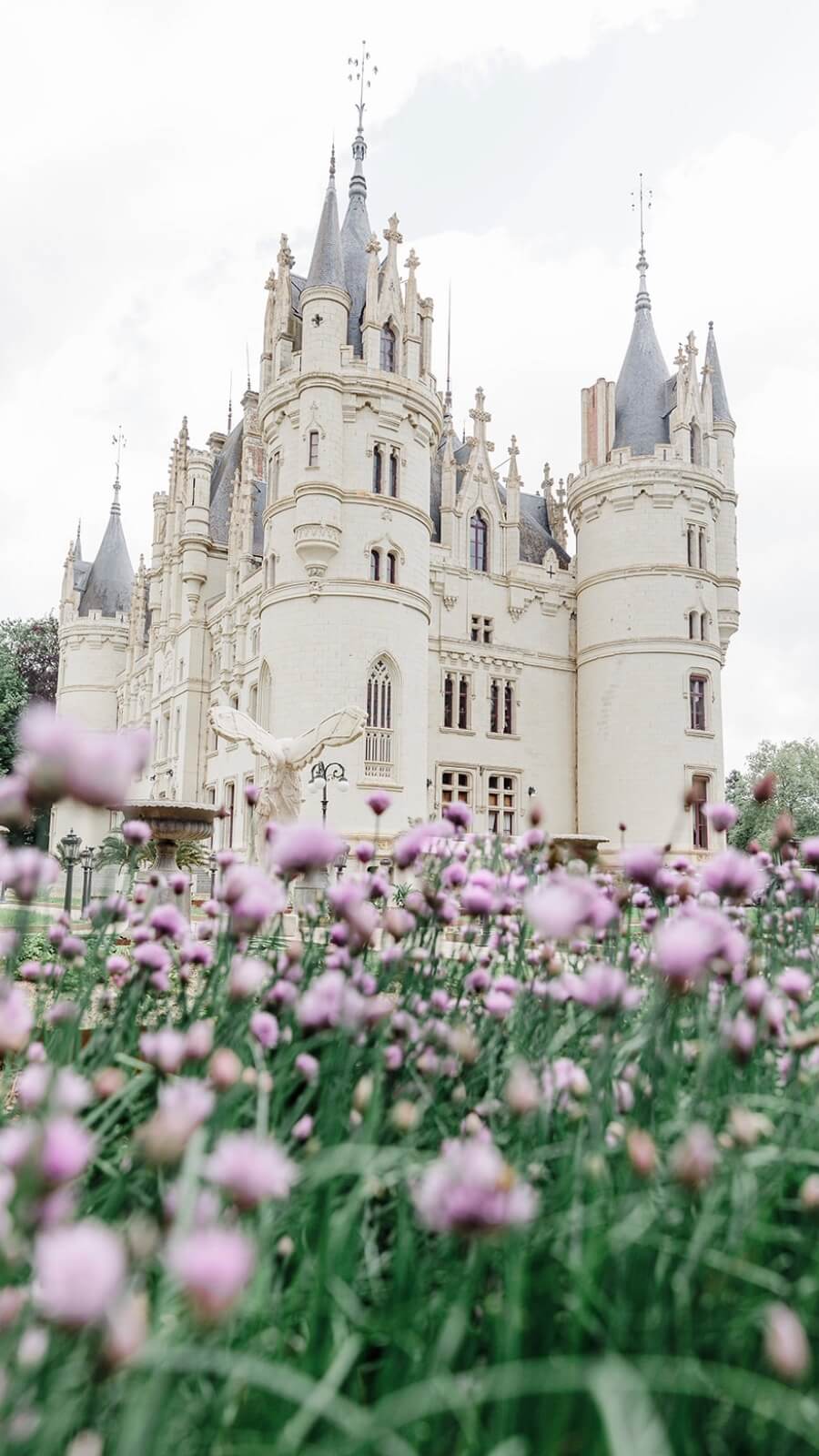 the gardens of a fairytale french castle