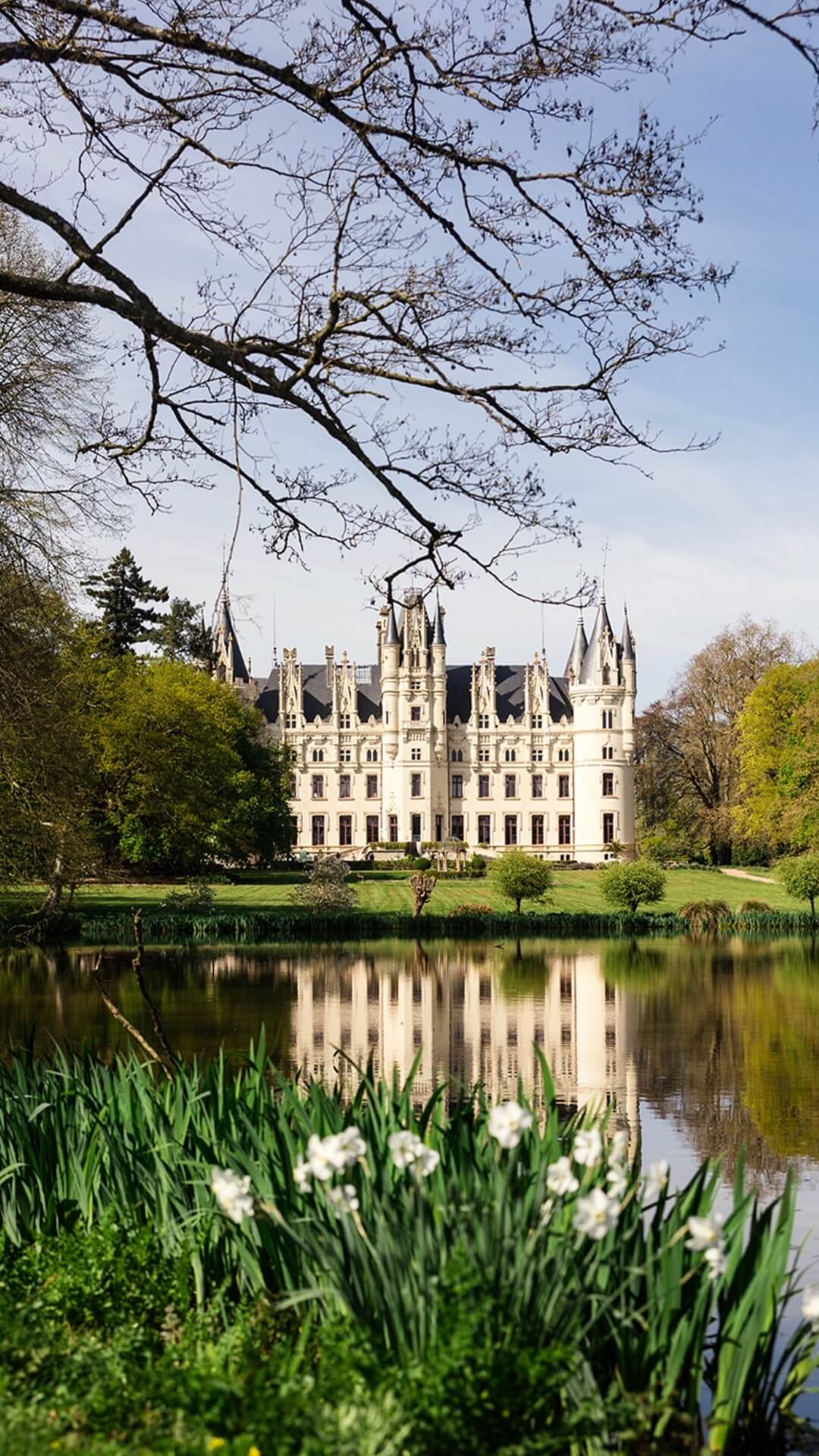 spring time at chateau challain and their luxury wedding packages