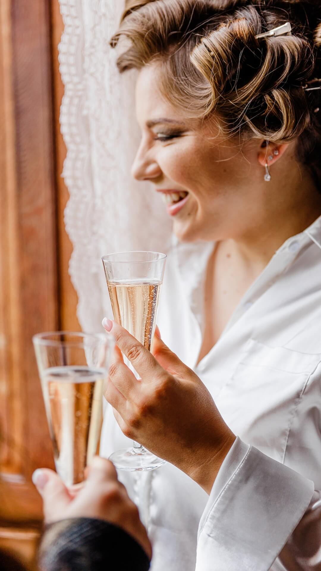 bride enjoying her luxury wedding at chateau challain