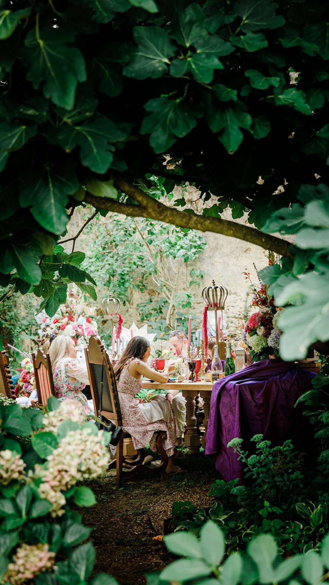 family share their reviews after dining at the secret garden at chateau challain, a luxury event venue in france